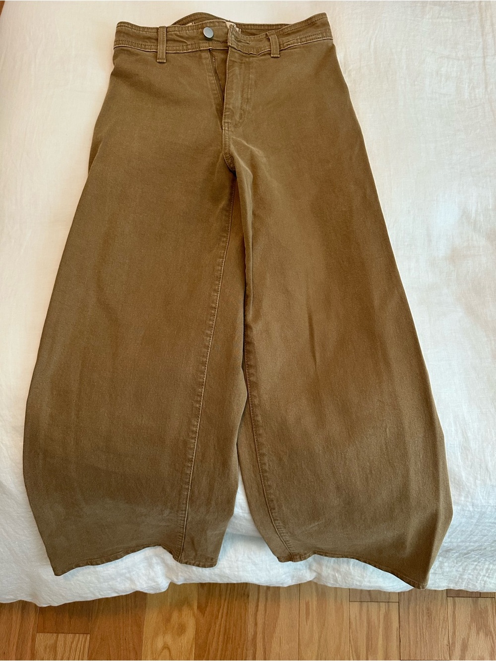 Target (Universal Threads) Womens Sailor Wide-Leg Jeans in khaki Brown